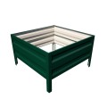 zielona  ocynkowana grządka podwyższona 40 firmy botanic 100 x 100