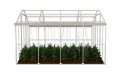 Boczny widok szklarni ogrodowej Botanic Partner 3M