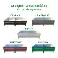 kolory grządek podwyższonych ocynkowanych 40 wysokości 100 x 200