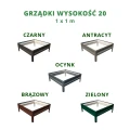 Kolory grządek podwyższonych 20 wysokości 100 x 100 firmy botanic